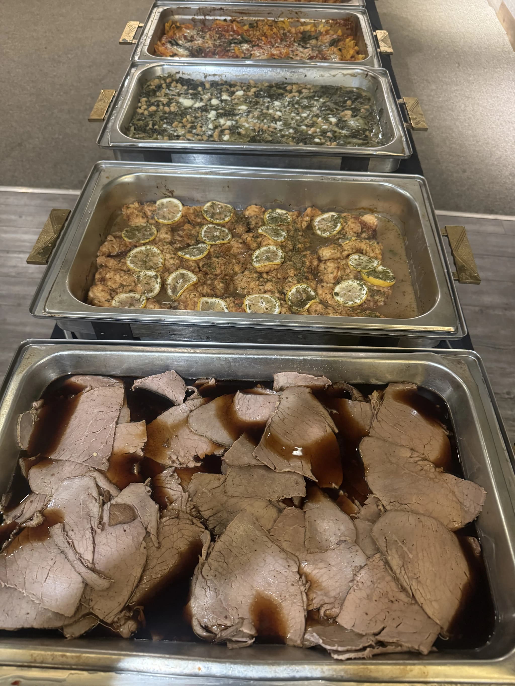 A delicious buffet for a corporate event